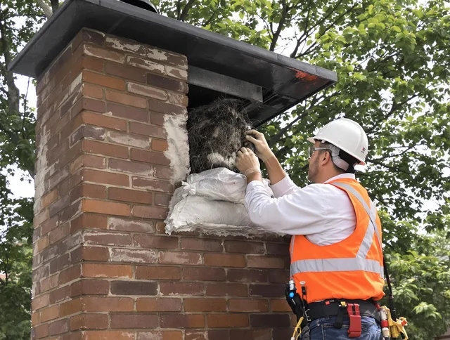 Humane removal of debris and animals by Tega Cay Chimney Sweep in Tega Cay, SC