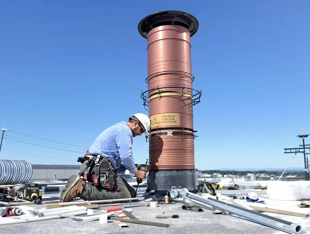 Installed chimney liner by Tega Cay Chimney Sweep in Tega Cay, SC