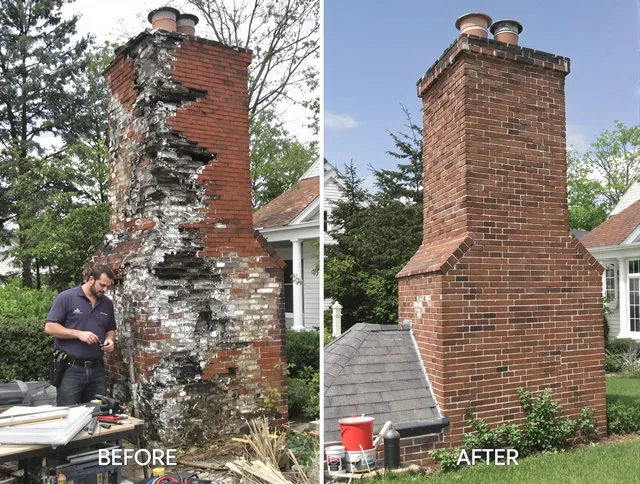 Tega Cay Chimney Sweep performing a full chimney restoration in Tega Cay, SC