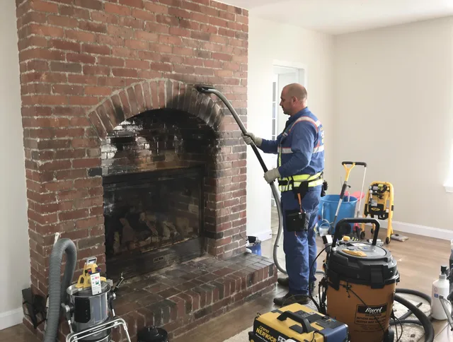 Tega Cay Chimney Sweep expert performing detailed chimney sweep in Tega Cay, SC