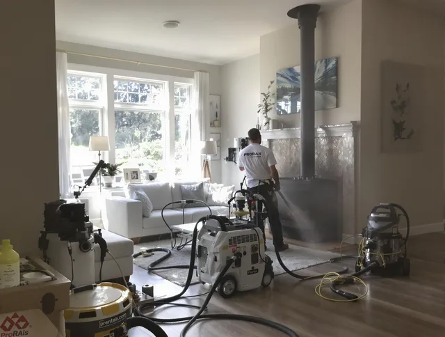 Soot removal service by Tega Cay Chimney Sweep for a fireplace in Tega Cay, SC