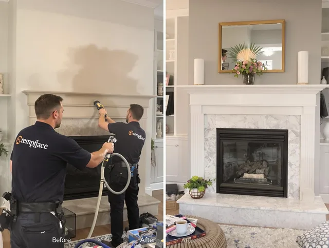 Professional soot removal by Tega Cay Chimney Sweep team in Tega Cay, SC